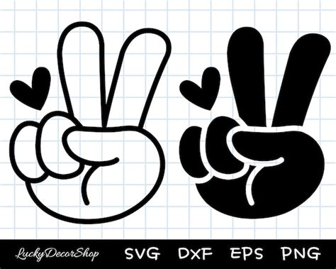 Peace Hand SVG Peace Sign Hand Symbol Peace SVG Clipart - Etsy