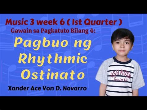 Music Week St Quarter Pagbuo Ng Rhythmic Ostinato Dalawahan