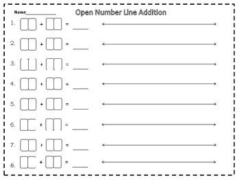 Open Number Line Addition and Subtraction by Taylor Johnson | TpT