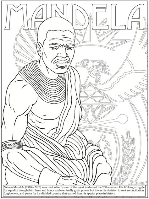 Nelson Mandela Coloring Page At Free Printable