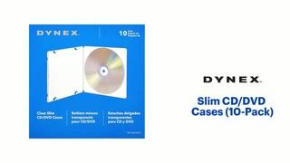 Best Buy Dynex Slim CD DVD Cases 10 Pack Clear DX CDDVD10