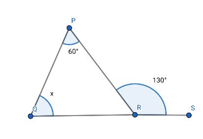 Finding An Angle Measure For A Triangle With An Extended Side Practice