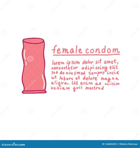 Female Condom Doodle Icon Vector Illustration Stock Illustration Illustration Of Design