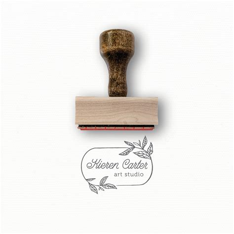 Custom Stamp - Leaf Art Studio Logo Design | Feminine Logo Design | DIY ...