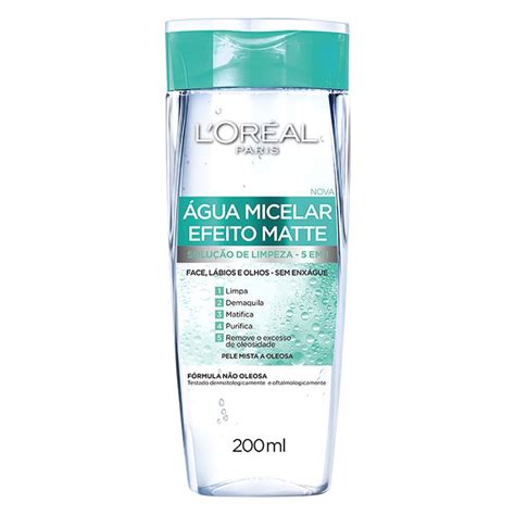 Água Micelar L Óreal Paris Efeito Matte 200ml A Água Micelar de LOréal