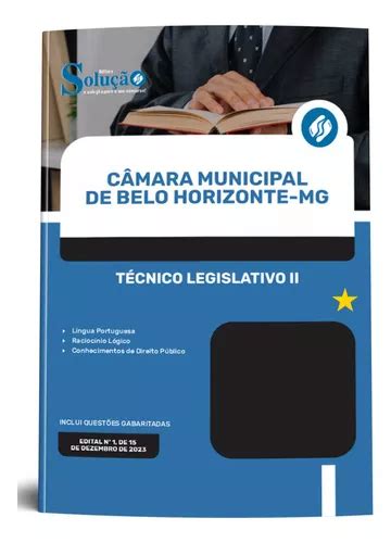 Apostila Concurso Câmara De Belo Horizonte mg 2023 Técnico Legislativo