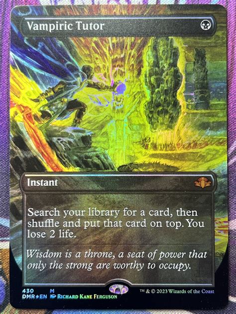 Vampiric Tutor Dmr Full Art Foil Bootleg Mage