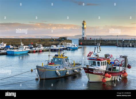 Sunrise At Newhaven Harbour On The Firth Of Forth Edinburgh Scotland