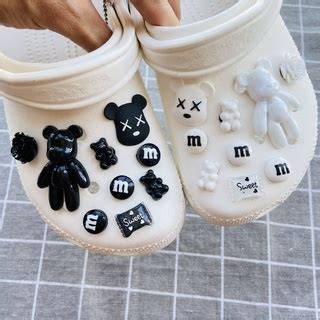 18PCS Bearbrick KAWS Croc Jibz Charm Button Fashion Shoes Accessories