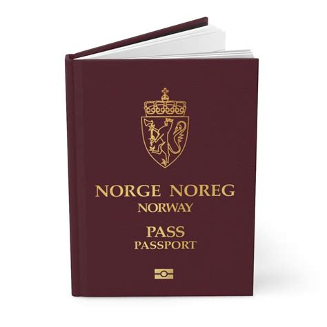 Norwegian Passport Hardcover Journal Notebook Best T For Citizens Of