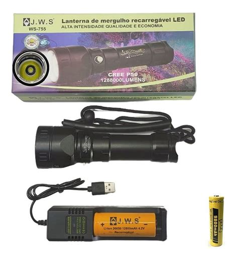 Lanterna Profissional Mergulho Led P Modos Original Jws