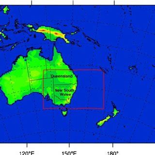 Topographic Map Showing WRF Model Domains With Grid Spacing Of About 50