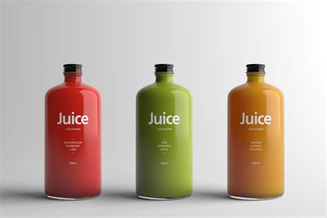 Juice Bottle Packaging Mock Up On Behance