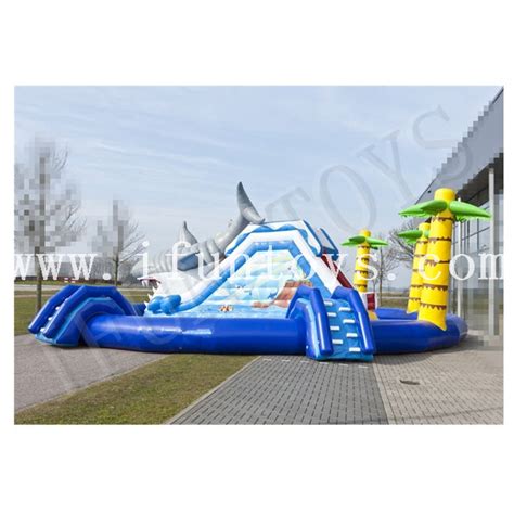 Inflatable Shark Waterpark Aquatic Playground Crane Pool Inflatable