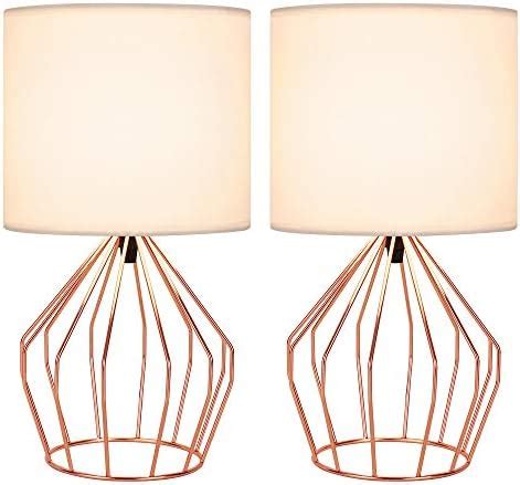 Table Lamps Set Of Bedside Lamps Modern Desk Lamp Rose Gold Hollowed