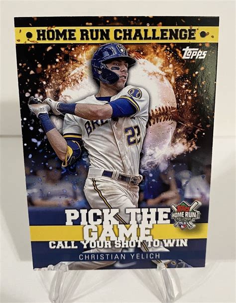 Topps Hrc Christian Yelich Home Run Challenge Code Cards Ebay