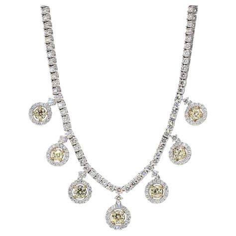 Incredible Yellow And White Diamond Necklace For Sale At 1stdibs