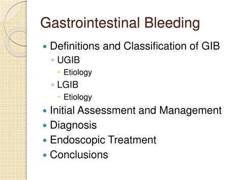 Ppt Gastrointestinal Bleeding Powerpoint Presentation Free Download Id547157