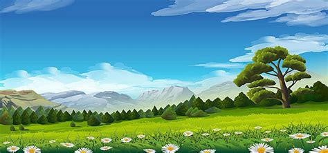 Free Cartoon, Landscape, Sunflower Background Images, Cartoon Landscape ...