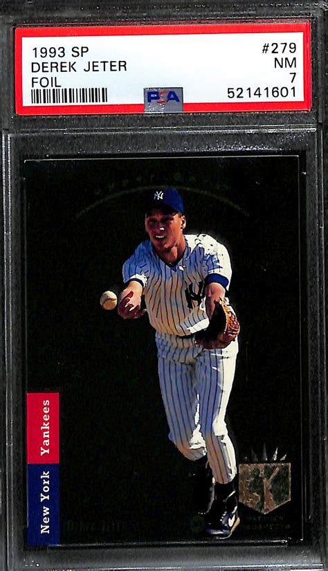 Lot Detail Upper Deck Sp Derek Jeter Rookie Card Graded Psa Nm