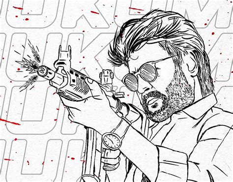 Rajinikanths Jailer Digital Sketch And  Behance