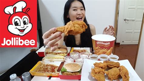 MUKBANG ASMR Jollibee Fried Chicken Feast Eating Show Eating