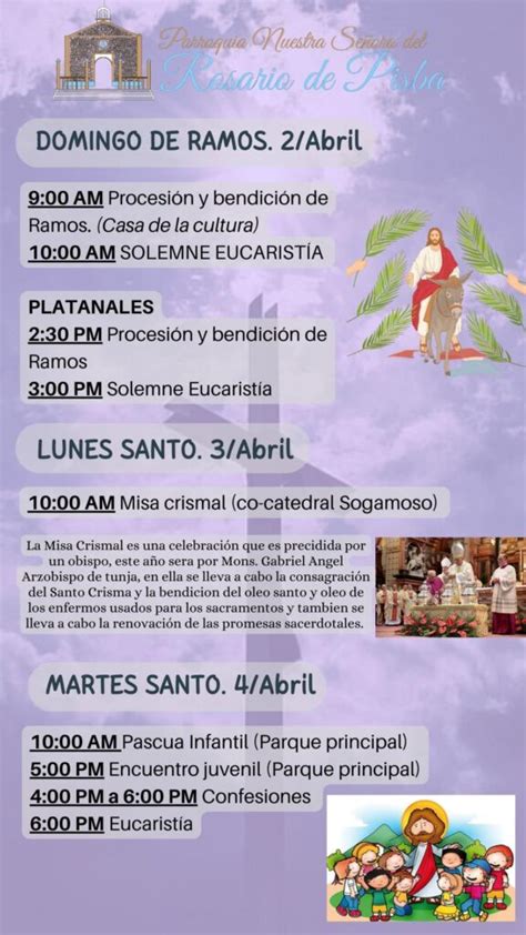 Programaci N Semana Santa Parroquia Nuestra Se Ora Del Rosario Pisba