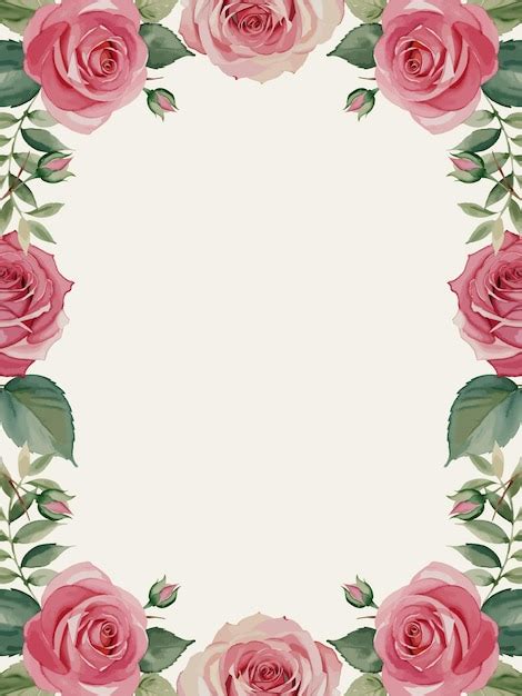 Roses Frame Border Vector Infoupdate Org