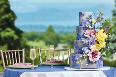 Blue And Purple Wedding Cakes