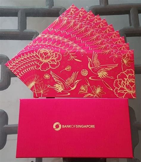 10 Pcs Bank Of Singapore Private Bank Various Designs Red Packet