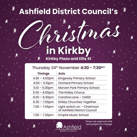 Ashfield Council On Twitter Our Next Annual Christmas Light Switch On