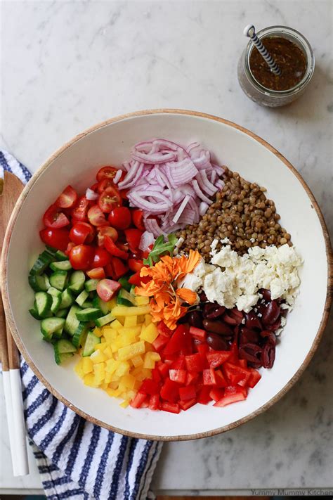 Mediterranean Lentil Salad Loaded Story Yummy Mummy Kitchen