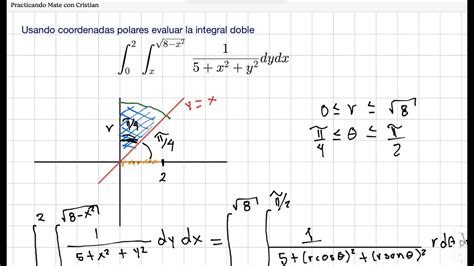 Integrales Dobles En Coordenadas Polares Youtube