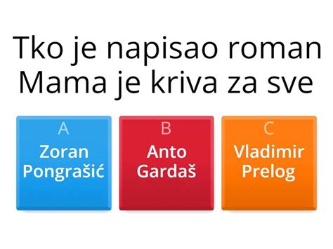 Mama Je Kriva Za Sve Quiz