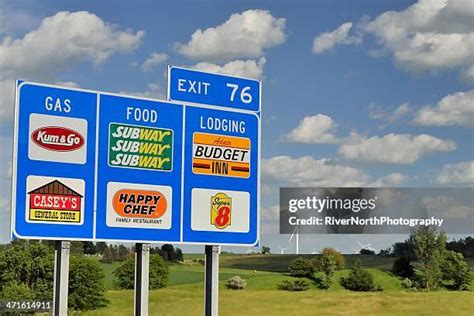 Highway Food Exit Sign Photos and Premium High Res Pictures - Getty Images