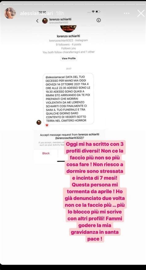 Preparati Che Morirai Violentata Da Me Alessia Macari Perseguitata