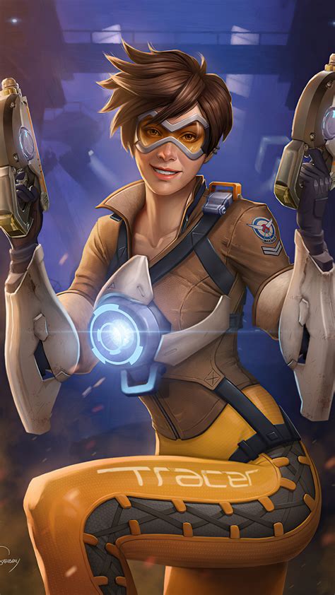 1440x2560 Tracer From Overwatch 4k Samsung Galaxy S6,S7 ,Google Pixel ...