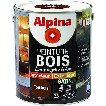 ALPINA Peinture Bois microporeuse Satin Ton Bois 2 5L 25m² Amazon