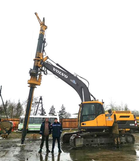 Tysim Kr Drilling Rig Attachment Transform The Excavator To Be Pile