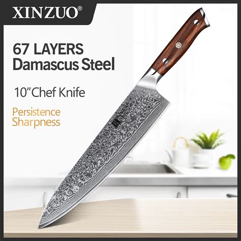 Xinzuo 10 Inch Chef Knife Japanese Damascus Stainless Steel Kitchen