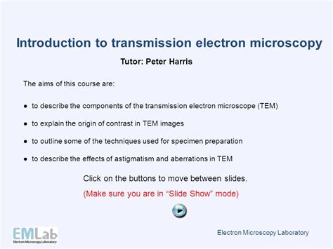 Transmission Electron Microscope Specimen