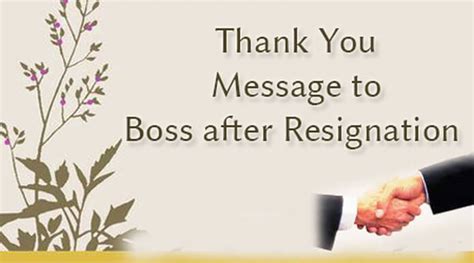 Thank You Message to Boss after Resignation