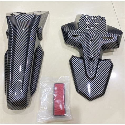 VISS REAR FENDER MUDGUARD BELAKANG Y16 Y16ZR BLACK CARBON Shopee