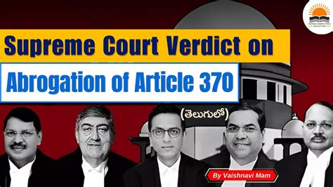 Upsc Daily Current Affairs Supreme Court Verdict On Abrogation Of