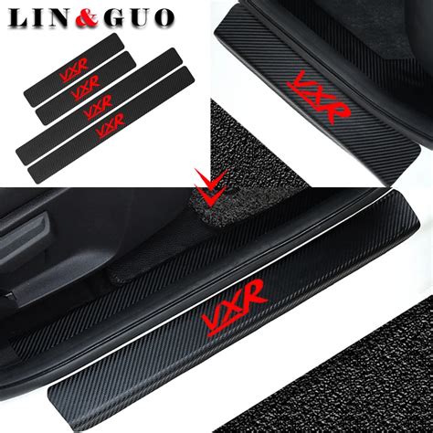 4pcs Car Door Sill Protector Car Styling Carbon Fiber Door Plate Scuff