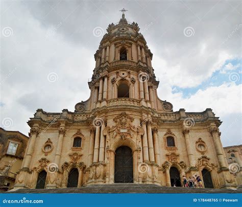 The Cathedral Of San Giorgio Modica Sicily Italy Editorial Image