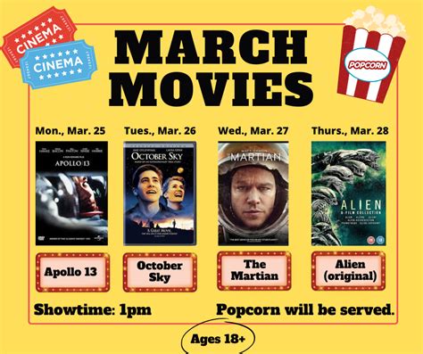 March Movies Salado Public Library