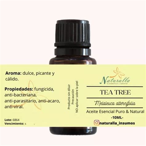 Aceite Esencial De Tea Tree Ml Puro Y Natural