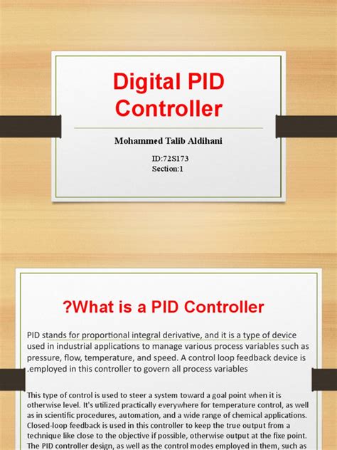 digital pid controller   control theory control system