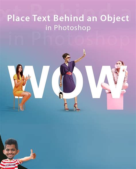 Place Text Behind An Object In Photoshop Photoshop Tutorial Text